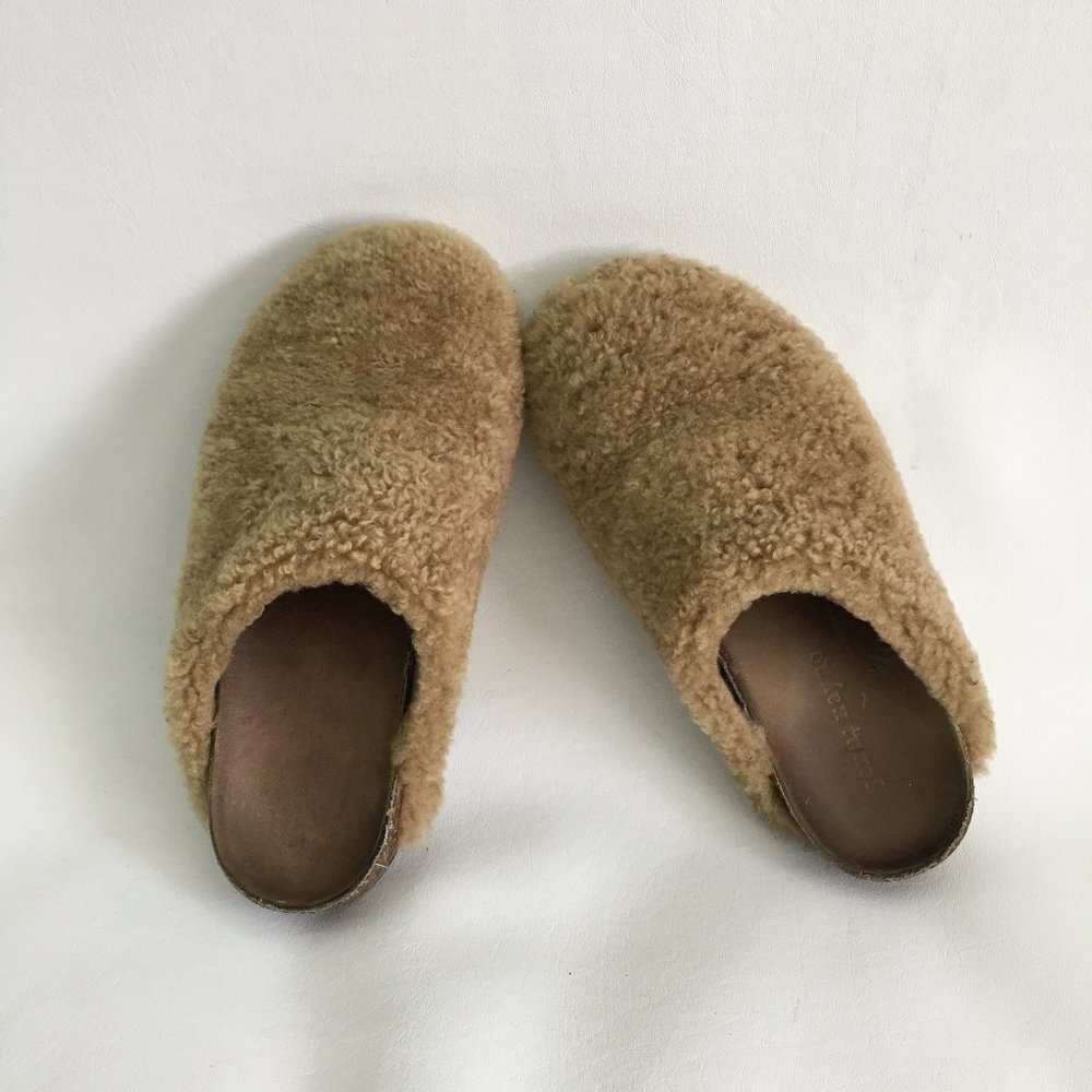 Jenni Kayne Shearling Moc Clog 39 EU 8.5 US Beige